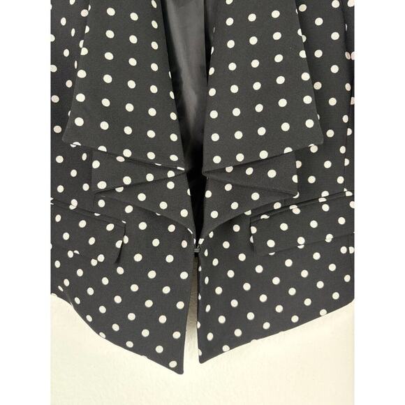 Forever 21 Cropped Blazer Womens Size S BlackWhite Polka Dot Gorpcore Officewear - Picture 5 of 11